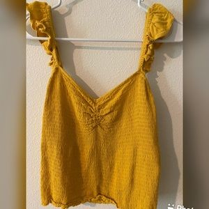 Yellow crop top